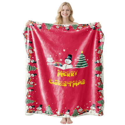 Christmas & Halloween Themed Flannel Blanket, Gentle Nap Rest Throw Cover, Nice Holiday Gifting Option For Indoor Household, Style FLR‑184, Size M, 100x150cm