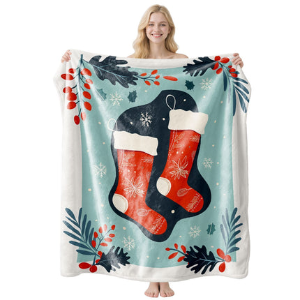 Christmas & Halloween Themed Flannel Blanket, Gentle‑Feel Nap Rest Throw, Nice Holiday Gifting Option For Indoor Household Space, Style FLR‑189, Size M, 100x150cm