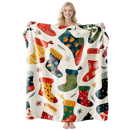 Warm Versatile Flannel Blanket, Home Lounge Throw Cover