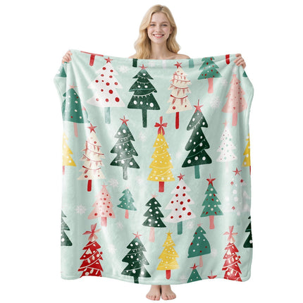 All‑purpose Warm Flannel Blanket, Festive Air‑condition Throw