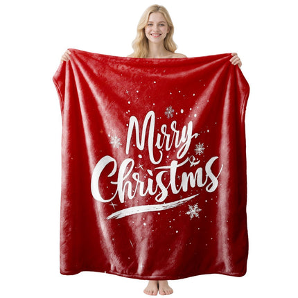 Christmas & Halloween Soft Flannel Throw Blanket, Lightweight Air‑Condition Cover, Sweet Holiday Gift For Sofa Bedroom Ornament, Style FLR‑193, Size XS, 75x100cm