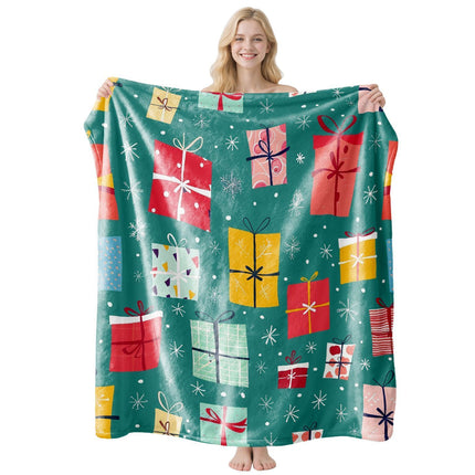Soft Holiday‑themed Flannel Air‑conditioning Throw Blanket