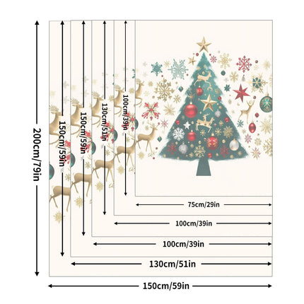 Christmas & Halloween Household Flannel Throw, Gentle Rest Cover For Couch And Bed, Wonderful Holiday Gifting Choice, Style FLR‑197, Size L, 130x150cm