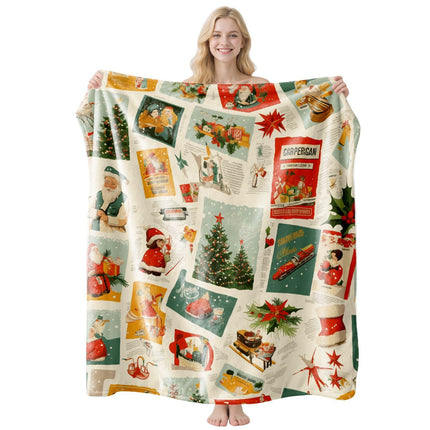 All‑round Warm Flannel Blanket, Festive Air‑condition Throw