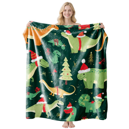Fine‑print Flannel Air‑conditioning Throw Blanket