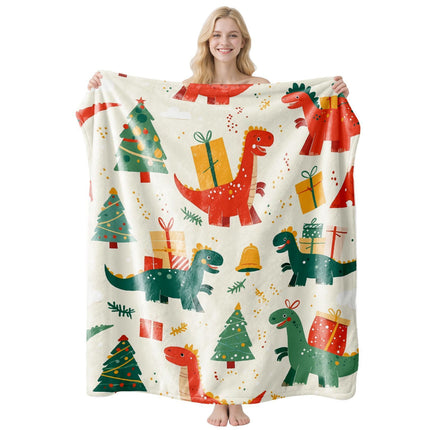 Multi‑occasion Warm Flannel Air‑condition Throw, Household Rest Blanket, Practical Present For Christmas & Halloween Holiday‑themed Gathering Events, Style FLR‑217, Size XL, 150x200cm