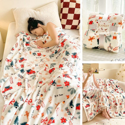 Festive Flannel Throw Blanket for Christmas & Halloween