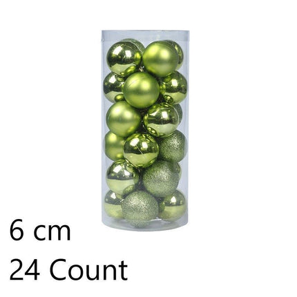 24 Count Plastic Electroplated Festive Ornament Balls