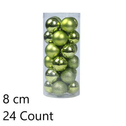 24 Pieces Vibrant Plastic Christmas Decor Spheres