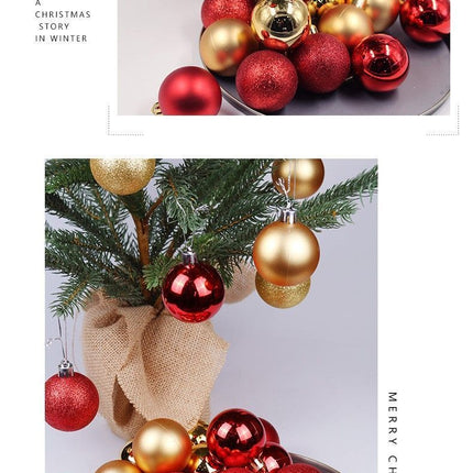 24 Count Glossy Plastic Christmas Tree Pendant Balls, Lake Blue 3cm Electroplated Baubles for Xmas Decor and Halloween Indoor Scene Styling