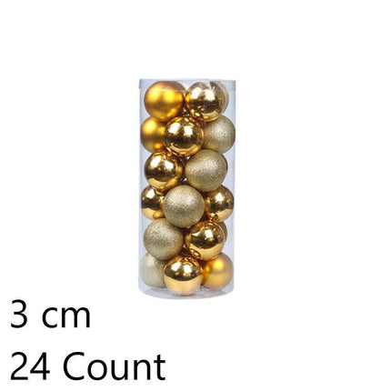 24 Pieces Shiny Plastic Christmas Tree Hanging Ornaments