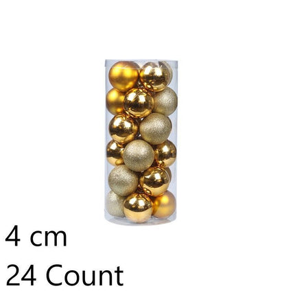 24Pcs Electroplated Plastic Holiday Festive Balls
