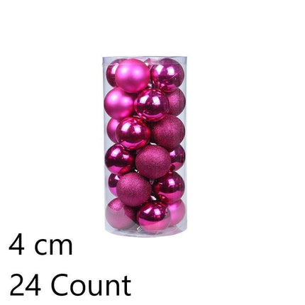 24 Count Electroplated Plastic Holiday Hanging Spheres