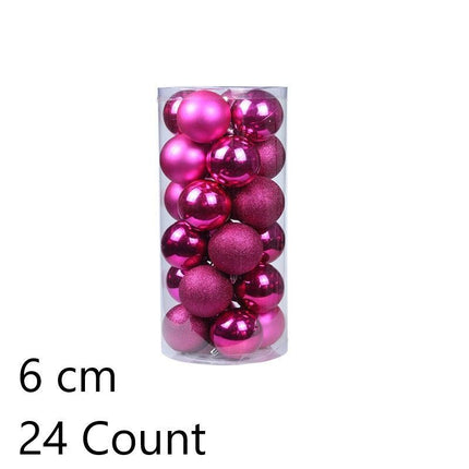 24 Pieces Vibrant Plastic Festive Tree Pendants