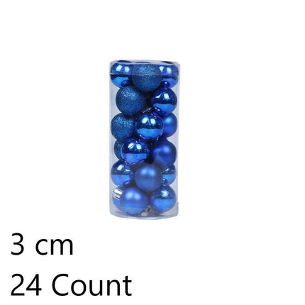 24 Count Shiny Plastic Christmas Tree Pendant Balls