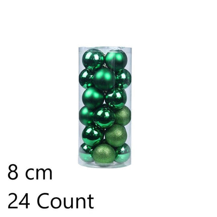 24 Pieces Plastic Electroplated Festive Decor Baubles