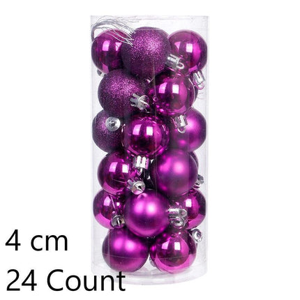 24 Pieces Electroplated Plastic Holiday Festive Spheres