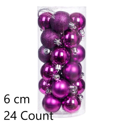 24Pcs Vibrant Plastic Xmas Hanging Pendants