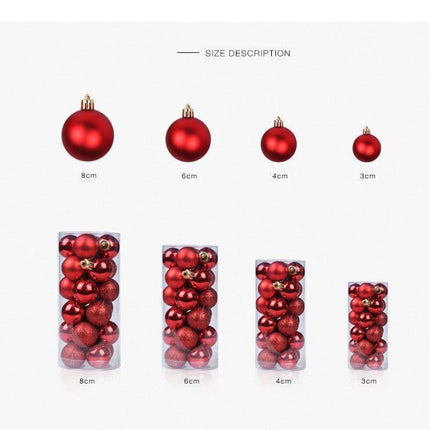 24Pcs Vibrant Plastic Xmas Hanging Pendants