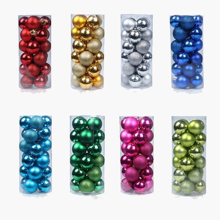 24Pcs Vibrant Plastic Xmas Hanging Pendants