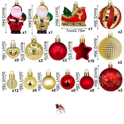 72Pcs Comprehensive Xmas Pendant Kit with House Style Outer Box