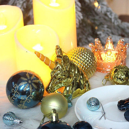 72Pcs Comprehensive Xmas Pendant Kit with House Style Outer Box