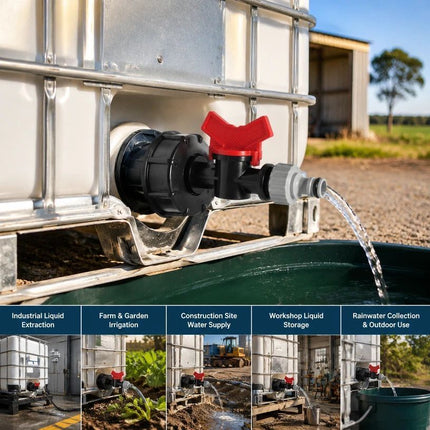 3/4 Inch Tank Base & Tap Valve Set with Garden Hose Connector