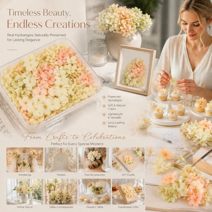 Modern Mixed Shade Preserved Hydrangea DIY Wedding Decor Material 5g
