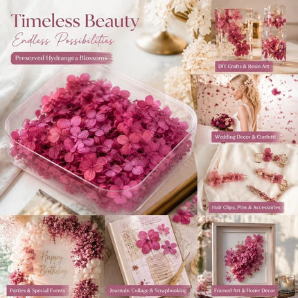 Purple Cloud Gradient Preserved Hydrangea Resin Craft Floral Material 5g