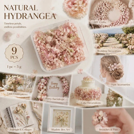 Taro Purple Tone Preserved Hydrangea Handmade Soap Candle Kit 9×5g Boxes