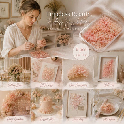 Hibiscus Gradient Preserved Hydrangea Dried Flower DIY Arrangement Kit 9 Boxes