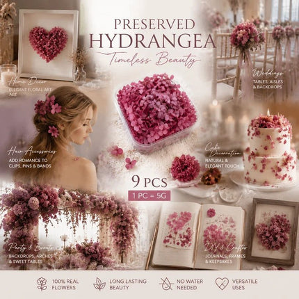 Purple Cloud Gradient Preserved Hydrangea DIY Candle Supply Bulk Pack 9 Boxes