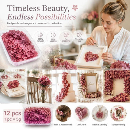 Purple Cloud Gradient Preserved Hydrangea Candle Craft Large Bundle Set of 12 Boxes