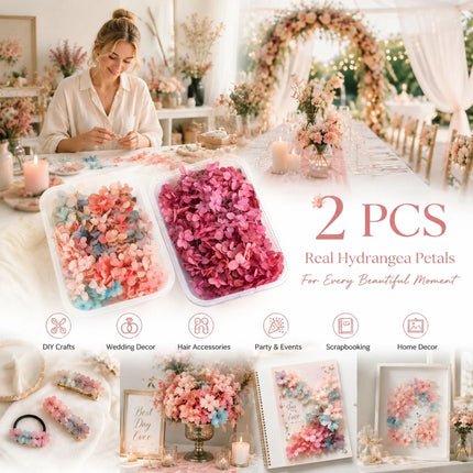 Dreamy Tone & Purple Cloud Gradient Preserved Hydrangea Resin Ornament Kit 2 Boxes