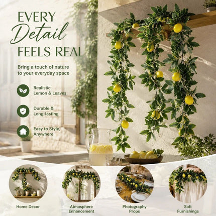 Style A Artificial Lemon Vine Indoor Hanging Landscape Ornament
