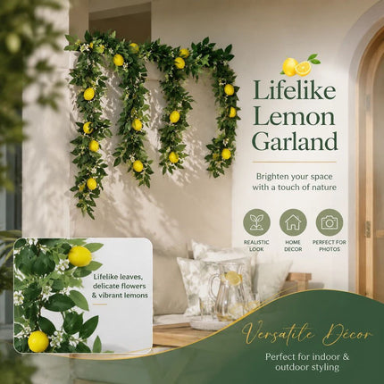 Style B Faux Lemon Garland Foam Lemon Balcony Wall Decor