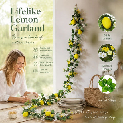 Fragrant Blossom Lemon Water Grass Vine Indoor Wall Hanging Garland