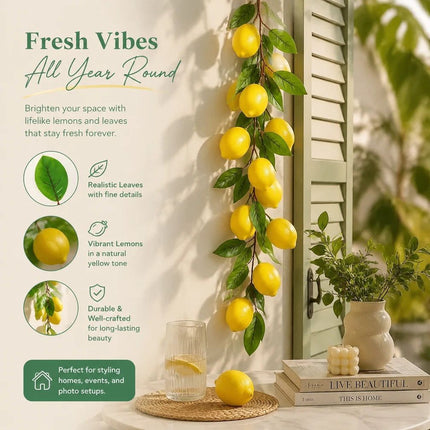 Style A Artificial Lemon Vine Wall Hanging Decoration