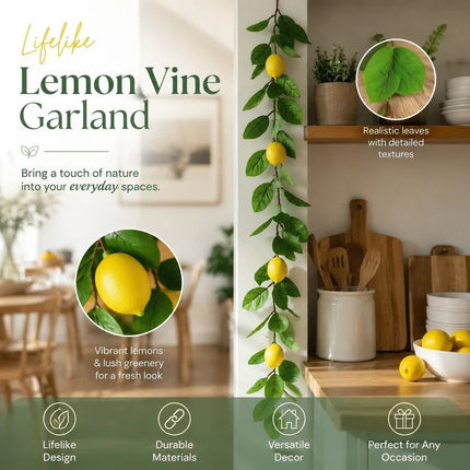 Style B Faux Lemon Garland Door Hanging Greenery Ornament