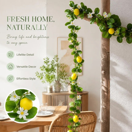 Style B Fresh Scent Faux Lemon Vine Backyard Landscape Decor