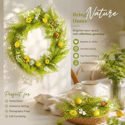 1.75m Spring Artificial Lemon Garland Hanging Vine For Home Styling