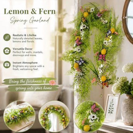 2m Long Spring Artificial Lemon Vine Patio Window Decoration
