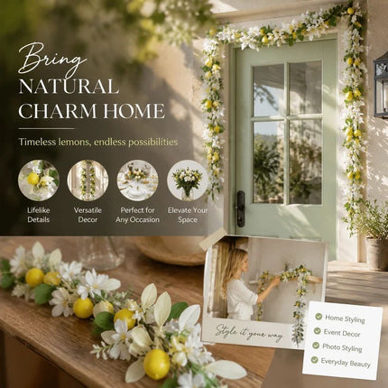 Spring Butterfly Style A Lemon Artificial Vine Wall Hanging Decor