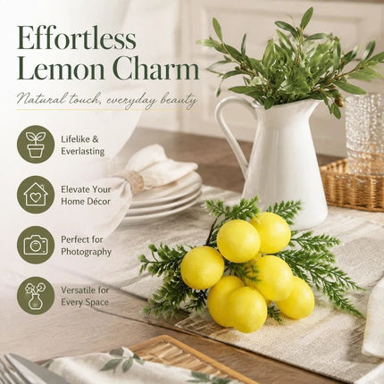 7 Head Herb Lemon Artificial Branch Style A Indoor Greenery