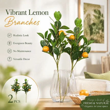 Style A Artificial Lemon Vine Foam Fruit Home Garden Kit 2 Pack