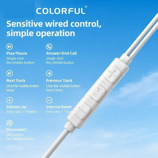 Colorful Type-C Wired (Ear Earphones)