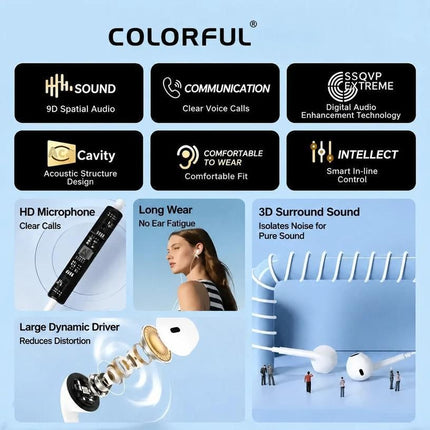 Colorful 3.5mm Wired (Ear Earphones)