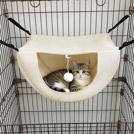 Cat Cage Hammock - Cream Yellow 47×38×28cm