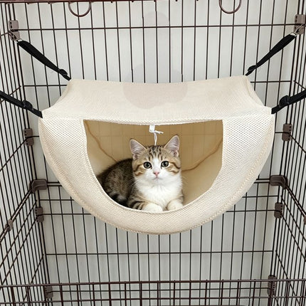 2 Pcs Cat Cage Hammock - Cream Yellow 35×27×20cm