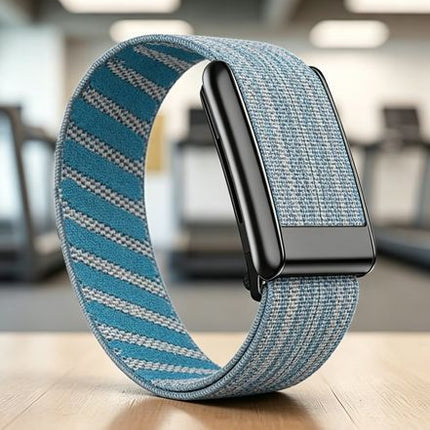 Nylon Sport Watch Strap - Diamond Blue with Black Buckle